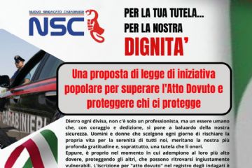 Iniziativa proposta di Legge Popolare per la dignit&#224; e la tutela del personale delle Forze dell&#39;Ordine e delle Forze Armate (Art. 71 Cost.)